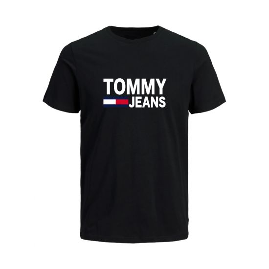 T-SHIRT 100% ΒΑΜΒΑΚΙ ΜΕ LOGO - ΜΑΥΡΟ - TOMMY JEANS ΜΕΓΑΛΟ T-SHIRT 100% ΒΑΜΒΑΚΙ ΜΕ LOGO - ΜΑΥΡΟ - TOMMY JEANS ΜΕΓΑΛΟ